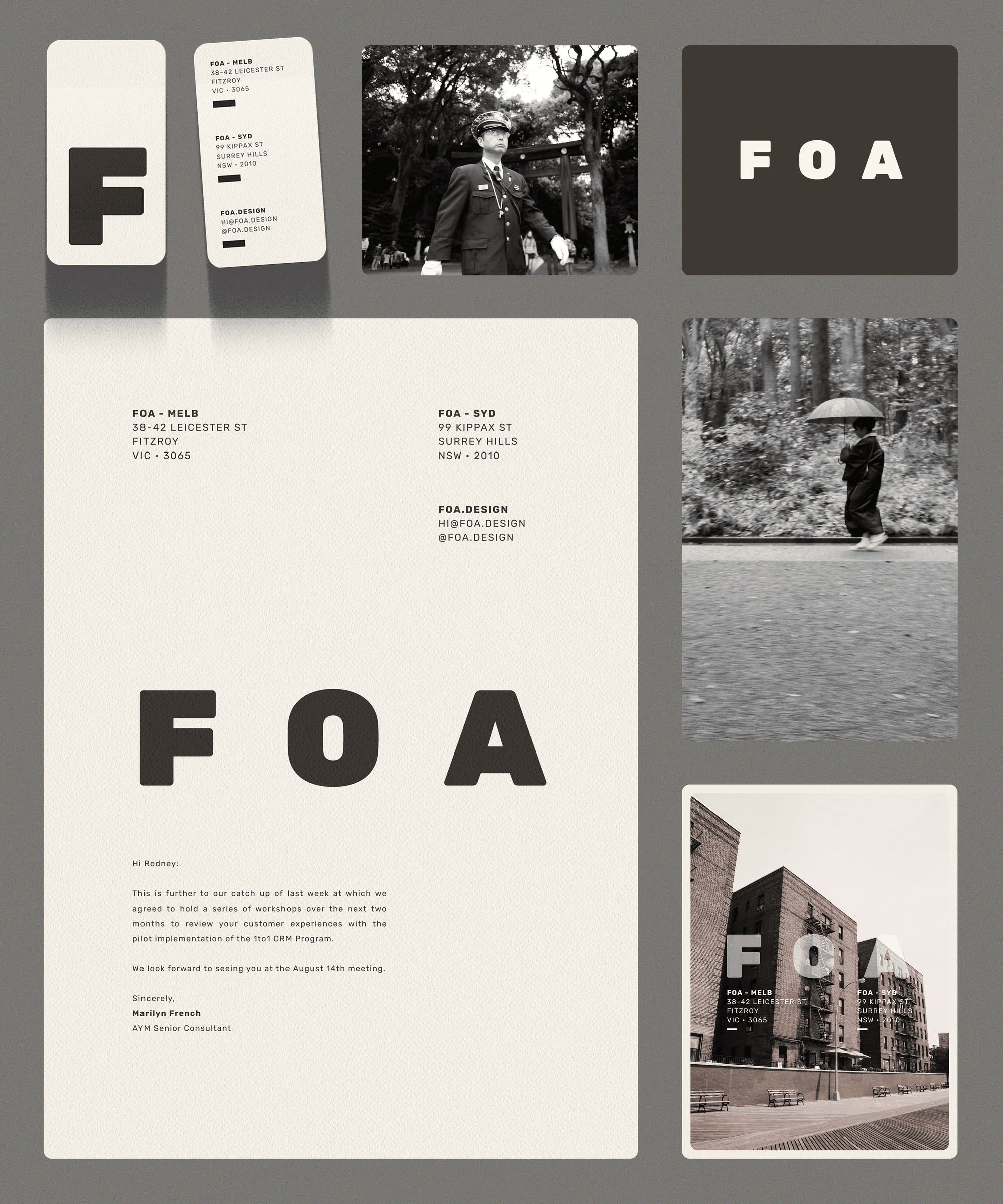 FOA brand collateral
