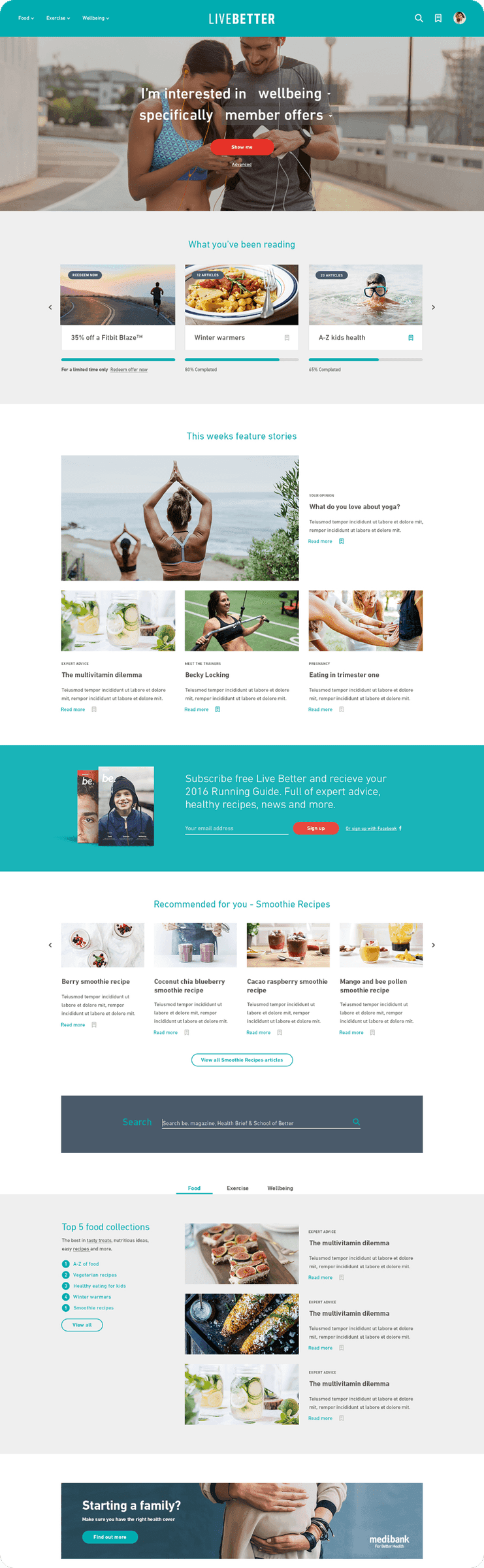 Live Better product homepage